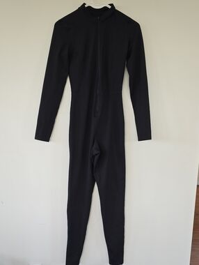Old Navy Black Long-Sleeve Zip-Front Jumpsuit